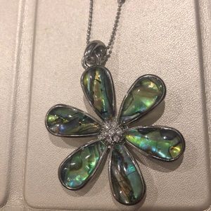 Lia Sophia flower necklace pendant and chain